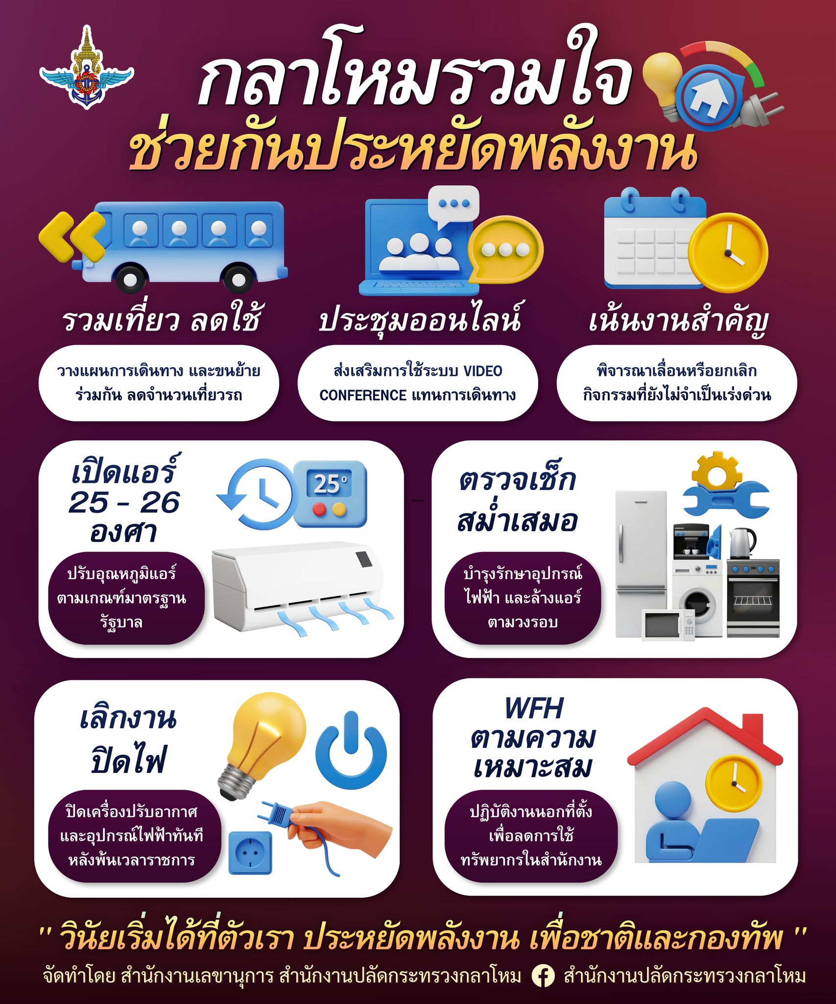 กลาโหมรวมใจ ช่วยกันประหยัดพลังงาน__(69/4/23)